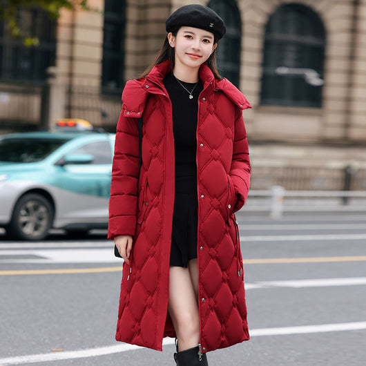 Abrigo Acolchado de Algodón Desmontable para Mujer - Largo Invierno - Image 2