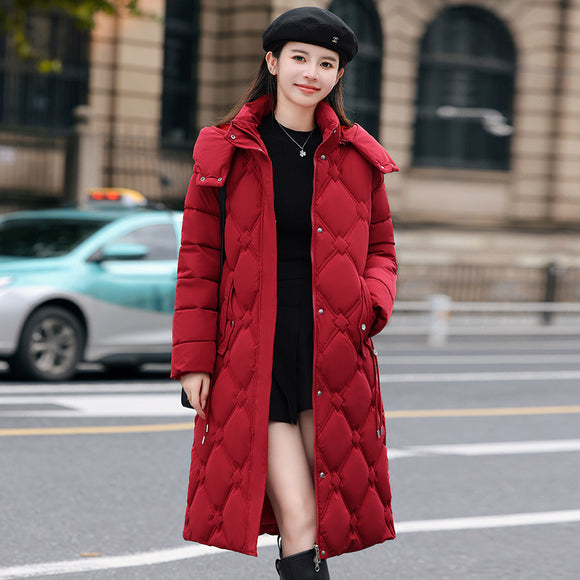 Abrigo Acolchado de Algodón Desmontable para Mujer - Largo Invierno