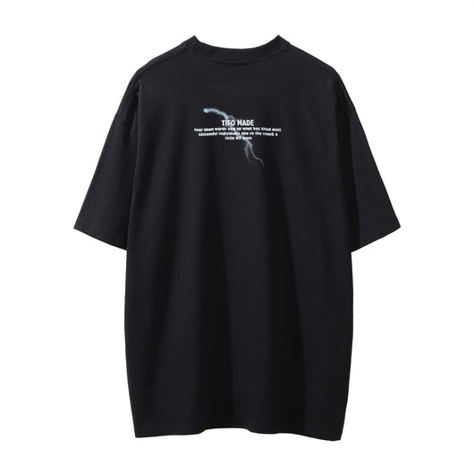 Camiseta Estampada Lavada y Desgastada para Hombre - Image 9