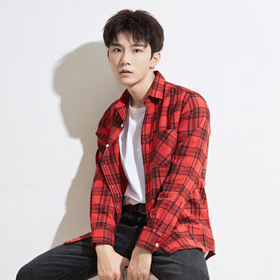 Camisa Casual de Cuadros para Hombre - Manga Larga - Image 10