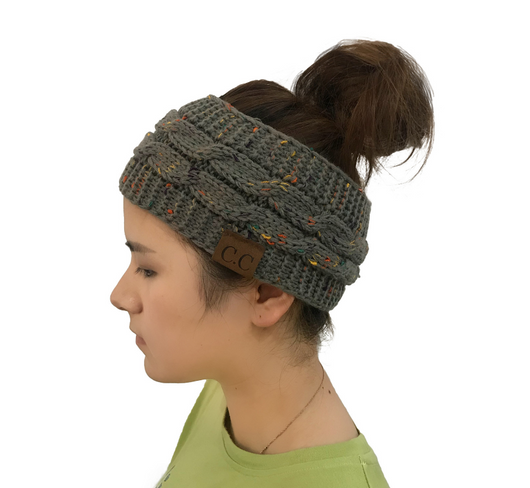 Gorro Tejido Invierno para Mujer con Agujero para Coleta - Beanie Cálido de Punto Trenzado - Image 3