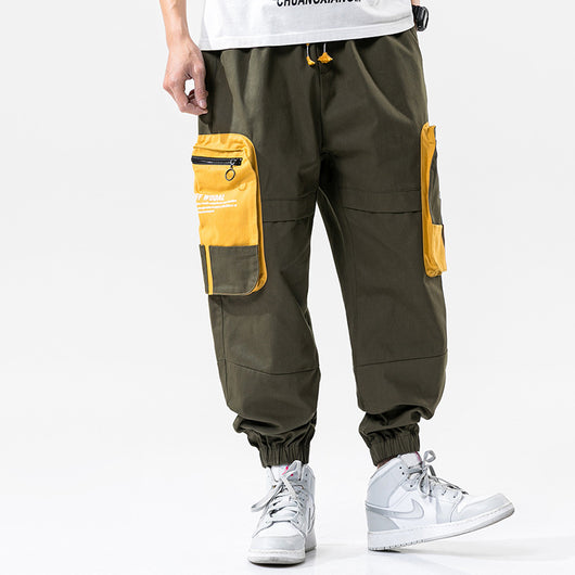 Pantalones Cargo Holgados con Bloques de Color y Bolsillos Amplios - Image 6