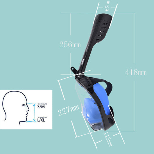 Máscara de Snorkel Facial Completo Antivaho con Cámara Integrada - Image 3
