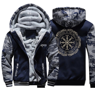 Chaqueta Cardigan Vikinga Gruesa Estilo Europeo Americano para Hombre - Image 9