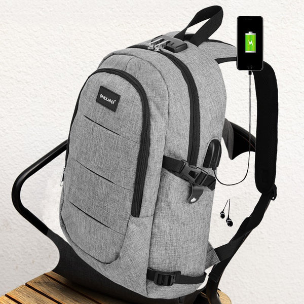 Mochila Multifuncional de Viaje con Puerto USB y Entrada para Audífonos