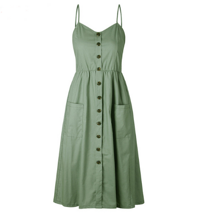 Vestido Halter con Tirantes Ajustables y Bolsillos Funcionales - Image 9