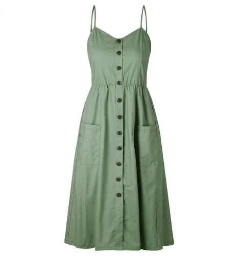 Vestido Halter con Tirantes Ajustables y Bolsillos Funcionales - Image 9