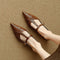 Brown Pointed Flat Shoes - Comfortable and Versatile for Everyday Wear