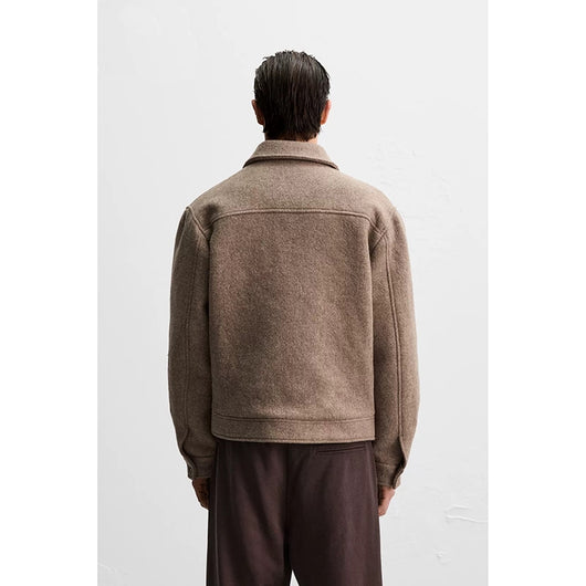 Saco Casual de Lana Tejida con Solapa para Hombre - Image 5