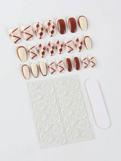 Gel de Uñas Efecto Cuadrícula y Líneas Geométricas - Image 10