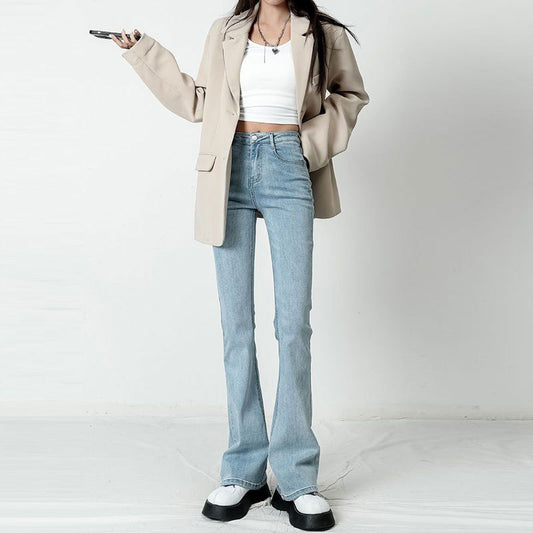 Jeans Skinny de Cintura Alta Ajustados en Tonos Claros para Mujer - Image 2