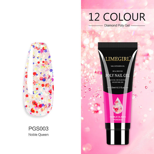 Gel de Extensión de Uñas con Purpurina de 12 Colores - Sin Dolor - Image 14