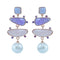 Exaggerated Atmospheric Baroque Pearl With Natural Stone Rosado Morado
