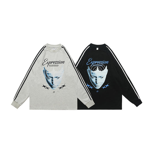 Blusa de Algodón Puro con Estampado Oversized Manga Larga - Image 5