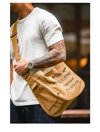 Bolsa Mensajera Retro de Gran Capacidad en Lona con Estilo Vintage - Image 13