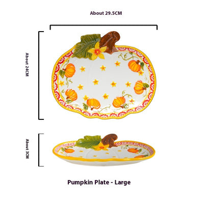 Juego de Tazones de Calabaza para Fideos y Platos Decorativos - Image 7