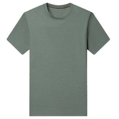 Playera Holgada de Cuello Redondo con Textura Waffle para Hombre - Image 5