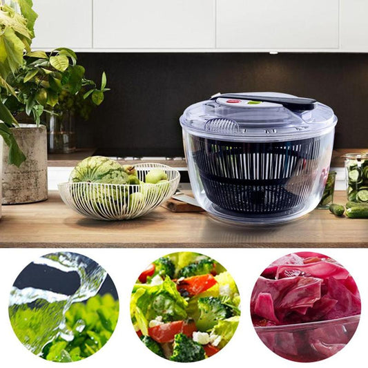 Secador y Limpiador de Frutas y Verduras con Canasta Giratoria