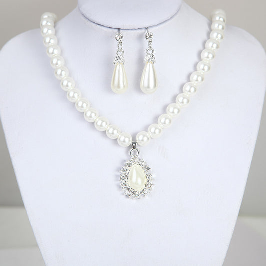 Conjunto de Collar de Perlas Elegante