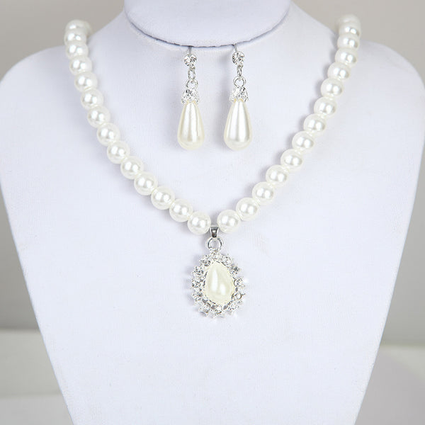 Conjunto de Collar de Perlas Elegante