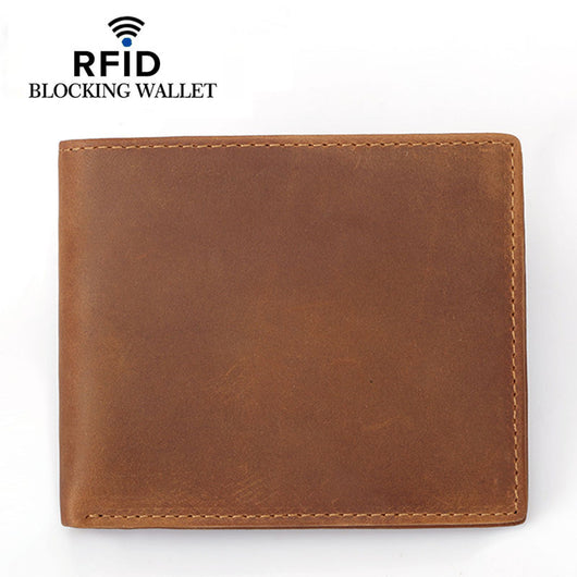 Billetera Bifold de Cuero Retro para Hombre con Protección RFID - Image 5