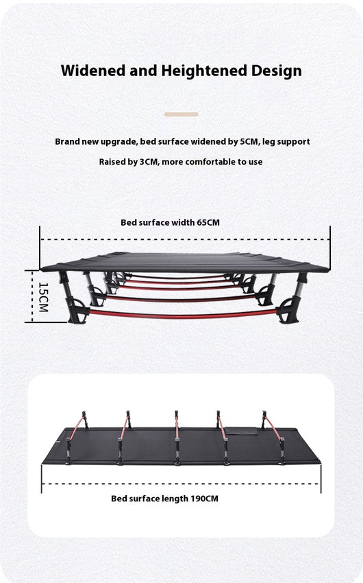 Cama Plegable de Aluminio Ultraligera para Camping y Descanso - Image 9
