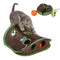 Juguete Interactivo para Gatos - Juego de Escondidas con 9 Agujeros y Túnel Plegable