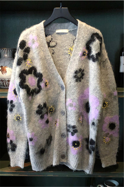Cardigan Tejido Largo Holgado para Otoño e Invierno - Image 4