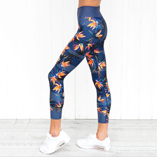 Pantalones Deportivos de Cintura Alta para Yoga - Leggings Fitness con Estampado Elástico - Image 3