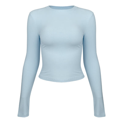 Playera Deportiva Mujer Manga Larga Ajustada para Yoga y Fitness - Image 7