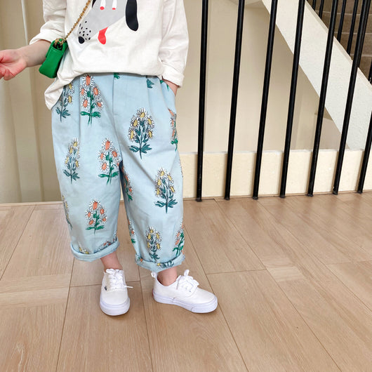 Pantalones Infantiles Estilo Floral con Diseño de Flores Rotas - Image 27
