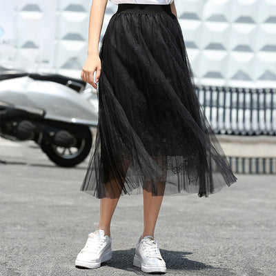 Falda Tutú de Tul Hada Voluminosa Midi para Mujer - Image 13