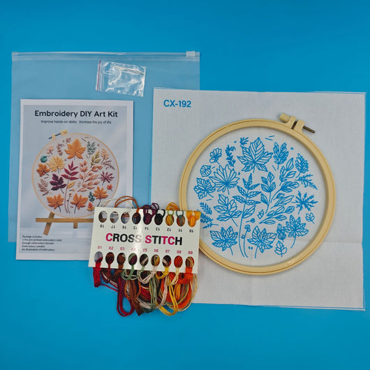 Kit Completo de Bordado DIY - Mariposas, Libélulas y Hojas Plateadas - Image 7