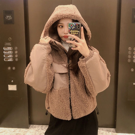 Chaqueta Polar Panelada con Capucha - Abrigo Casual y Cálido - Image 2