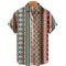 Camisa Vintage de Verano para Hombre Cuello V Talla 5XL