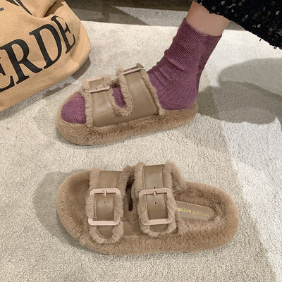 Pantuflas Cálidas con Forro Polar y Hebilla Ajustable para Mujer - Image 3