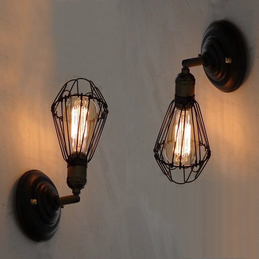 Lámpara de Pared Industrial Retro Estilo Hierro Forjado para Bar y Restaurante - Image 5