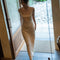 Vestido Elegante Retro Francés de Seda con Encaje - Colección Festiva