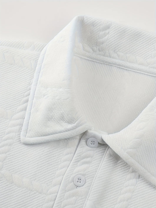Polo Manga Larga Clásico con Solapa y Botones para Hombre - Image 13