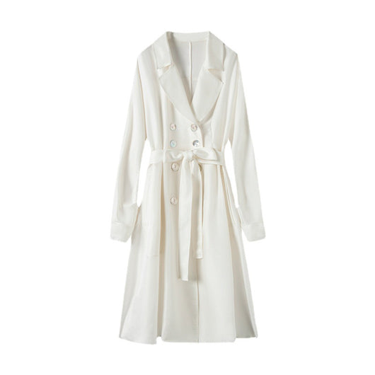 Gabardina Larga para Mujer con Cintura de Seda - Image 25