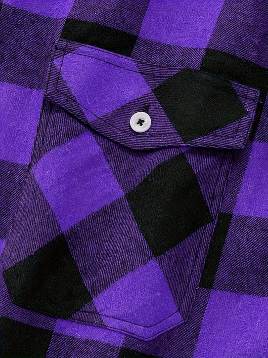 Camisa de Franela a Cuadros para Hombre - Uso Todo el Año - Image 44