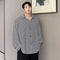 Camisa Suelta Coreana de Manga Larga para Hombre
