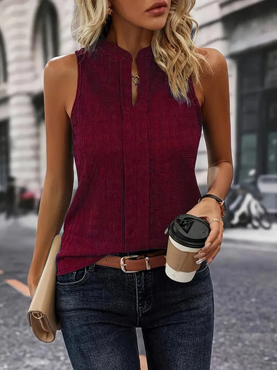 Blusa Escote V Elegante Colores Sólidos - Versátil y Moderna - Image 4