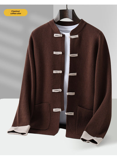Chaqueta Retro Tang Estilo Chino para Hombre - Casual de Manga Larga - Image 27