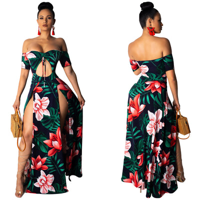 Vestido Tubo Estampado con Abertura Lateral - Image 2