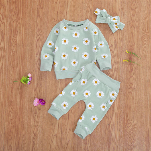 Conjunto Infantil Estampado Crisantemo para Bebé y Niño - Image 6