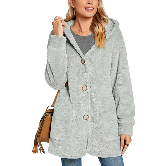 Cardigan Tipo Sudadera con Capucha y Bolsillos - Abrigo Casual Europeo - Image 3