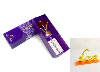 Conjunto de Rosas Doradas Luminosas 24K - Image 43