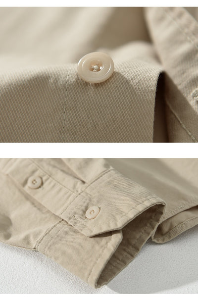 Camisa Casual Oversize de Manga Larga para Hombre - Estilo Minimalista - Image 17