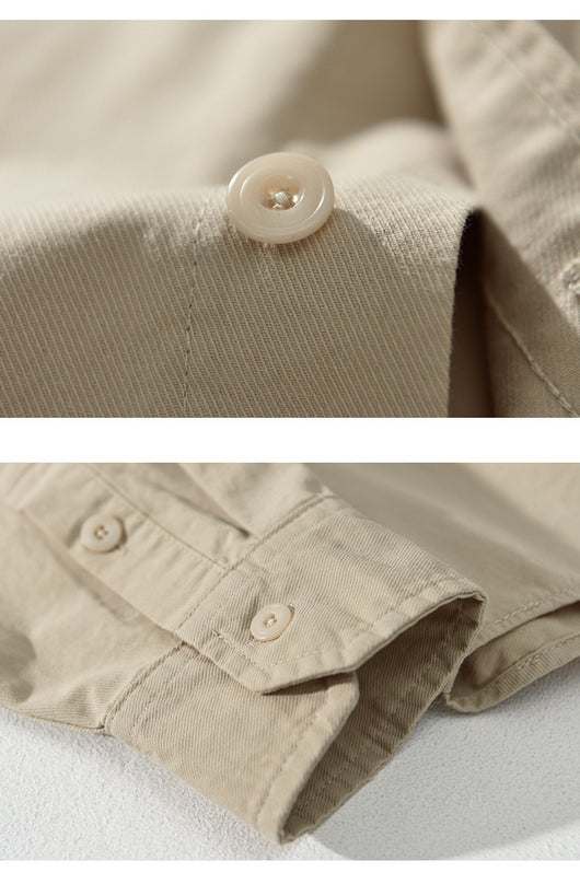 Camisa Casual Oversize de Manga Larga para Hombre - Estilo Minimalista - Image 17